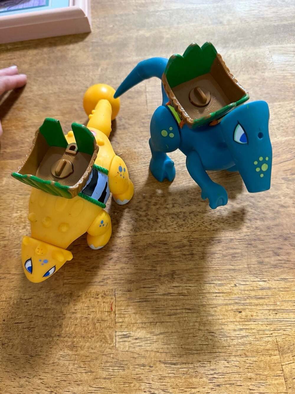 Little Tikes B.C. Builders Dinosaur Figures Lot Yellow and Blue